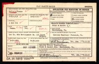 US, Headstone Applications for Military Veterans, 1925-1970 - Thomas Cofield