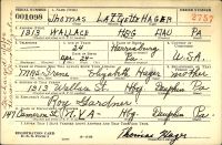 US, World War II Draft Cards Young Men, 1940-1947 - Thomas Hager