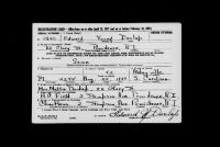 US, World War II Draft Registration Cards, 1942 - Edward Young Dunlap