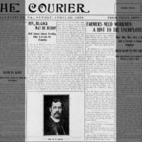 Well Known Colored Presiding Elder Blalock May Be Bishop_Courier 26 Apr 1908