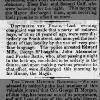 Youths Disturbing the Peace-Ed. Mills -George McLaughlin- John Alexander-Frisby Battis_24 Jul 1866