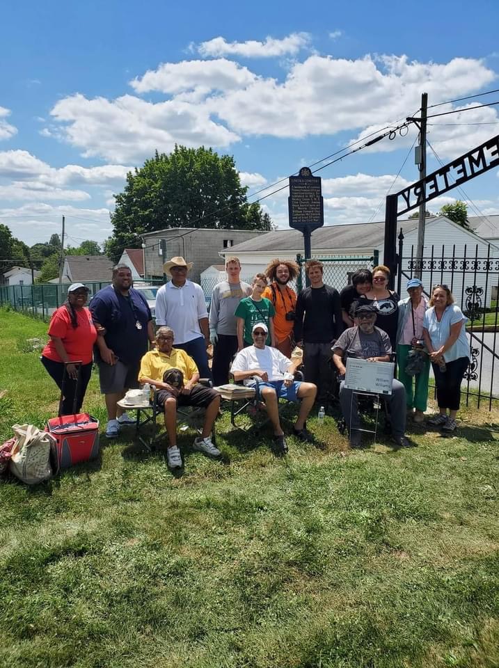Group Photo - Lincoln Cemetery The first SOAL Restoration in July 2021 at Harrisburg Lincoln Cemetery. No matter what else you do--you can show up to reclaim Black History. It makes you feel good.